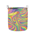Pastel Rave Print Collapsible Laundry Basket