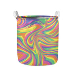 Pastel Rave Print Collapsible Laundry Basket