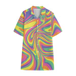 Pastel Rave Print Cotton Hawaiian Shirt