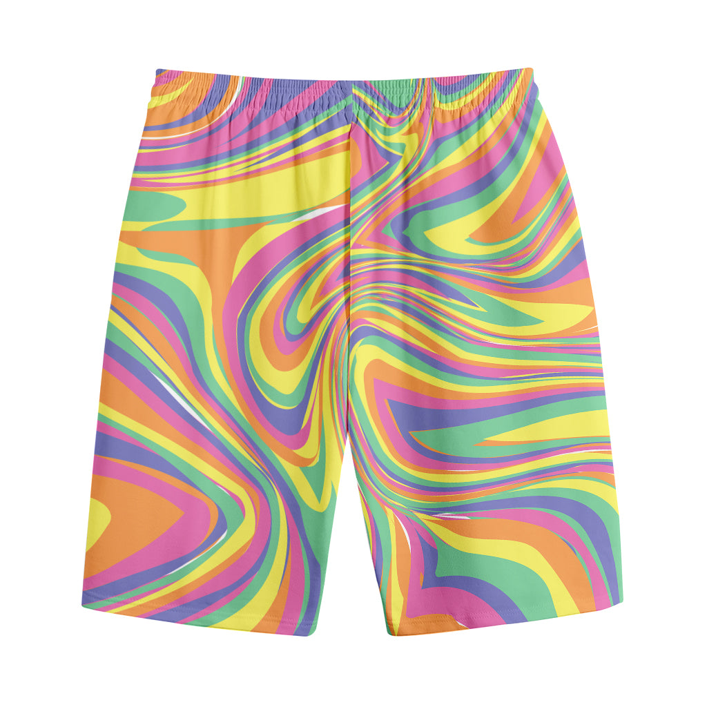 Pastel Rave Print Cotton Shorts