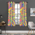 Pastel Rave Print Grommet Curtain Panels