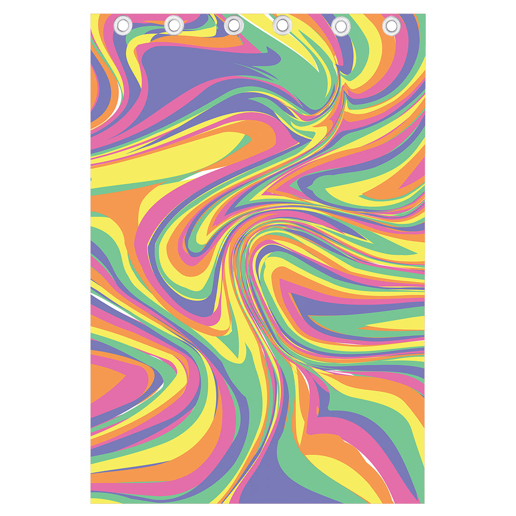 Pastel Rave Print Curtain