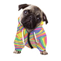 Pastel Rave Print Dog Zip Up Hoodie