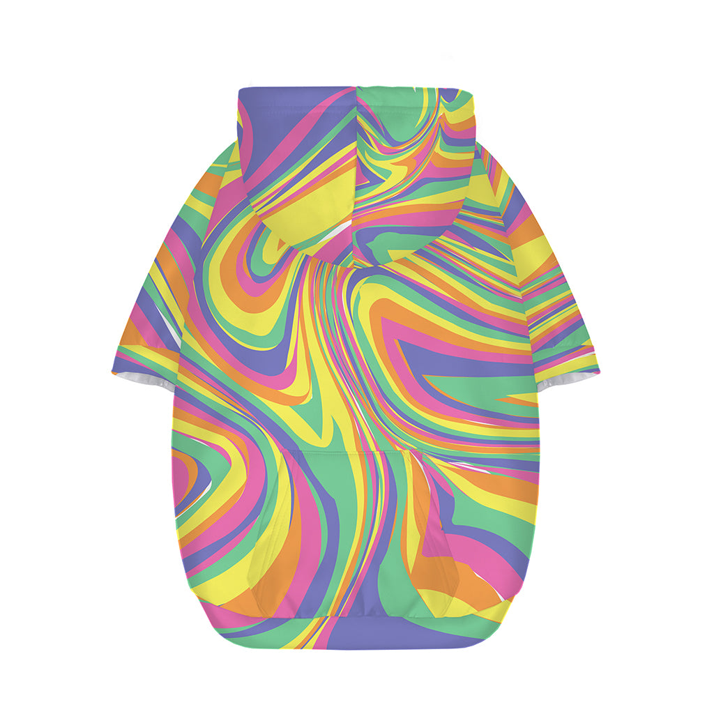 Pastel Rave Print Dog Zip Up Hoodie