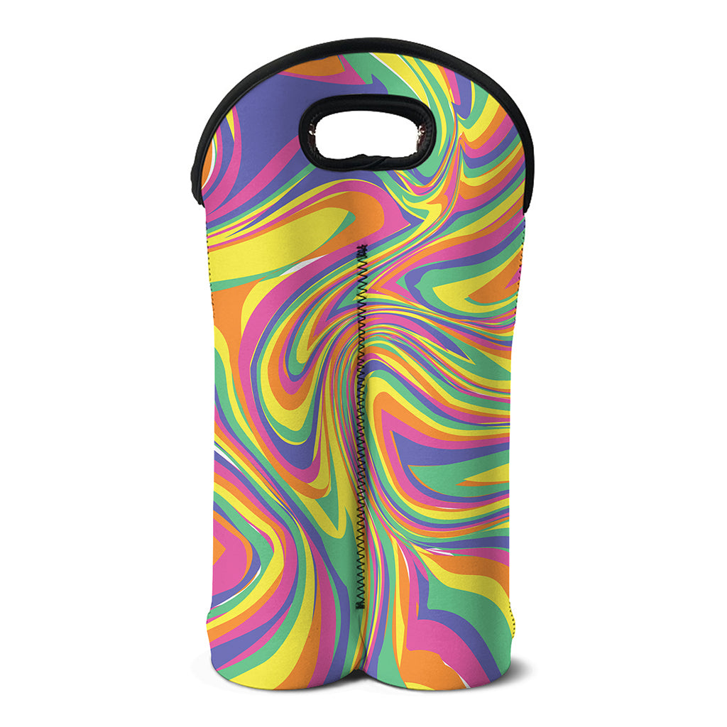 Pastel Rave Print Double Neoprene Wine Tote