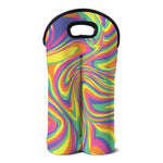Pastel Rave Print Double Neoprene Wine Tote