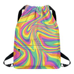Pastel Rave Print Drawstring Backpack