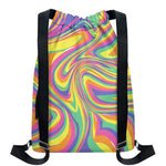 Pastel Rave Print Drawstring Backpack