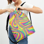 Pastel Rave Print Drawstring Backpack