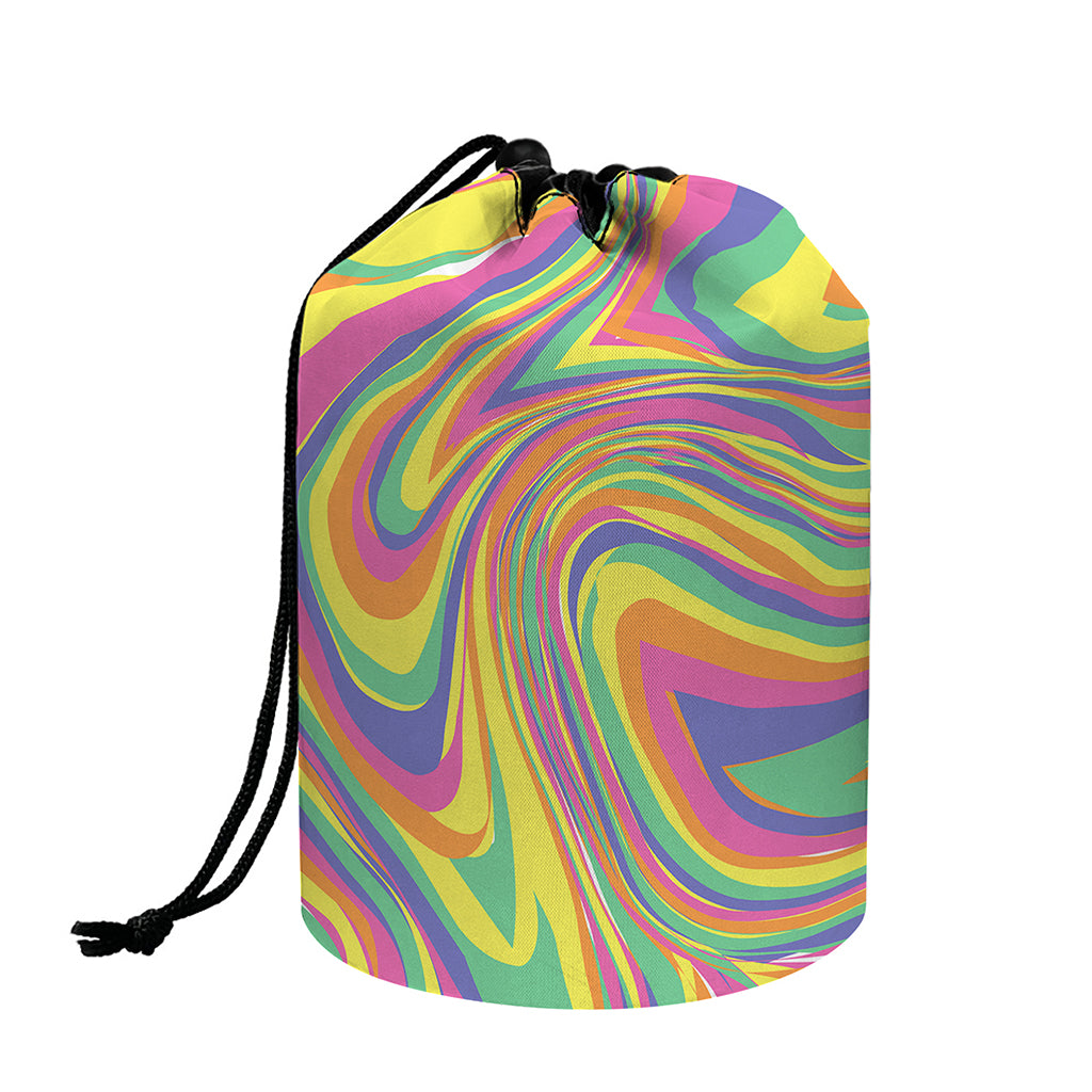 Pastel Rave Print Drawstring Makeup Bag