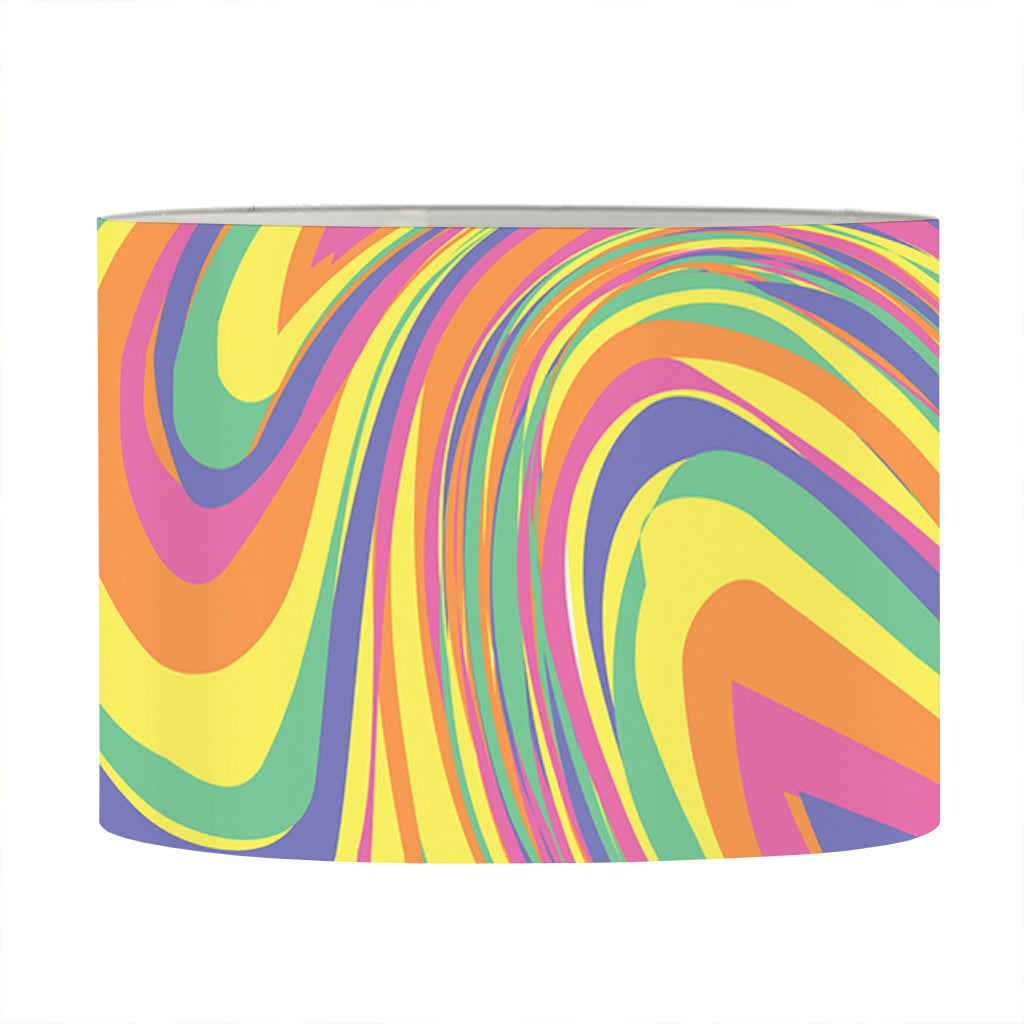 Pastel Rave Print Drum Lamp Shade