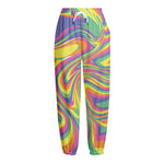 Pastel Rave Print Fleece Lined Knit Pants
