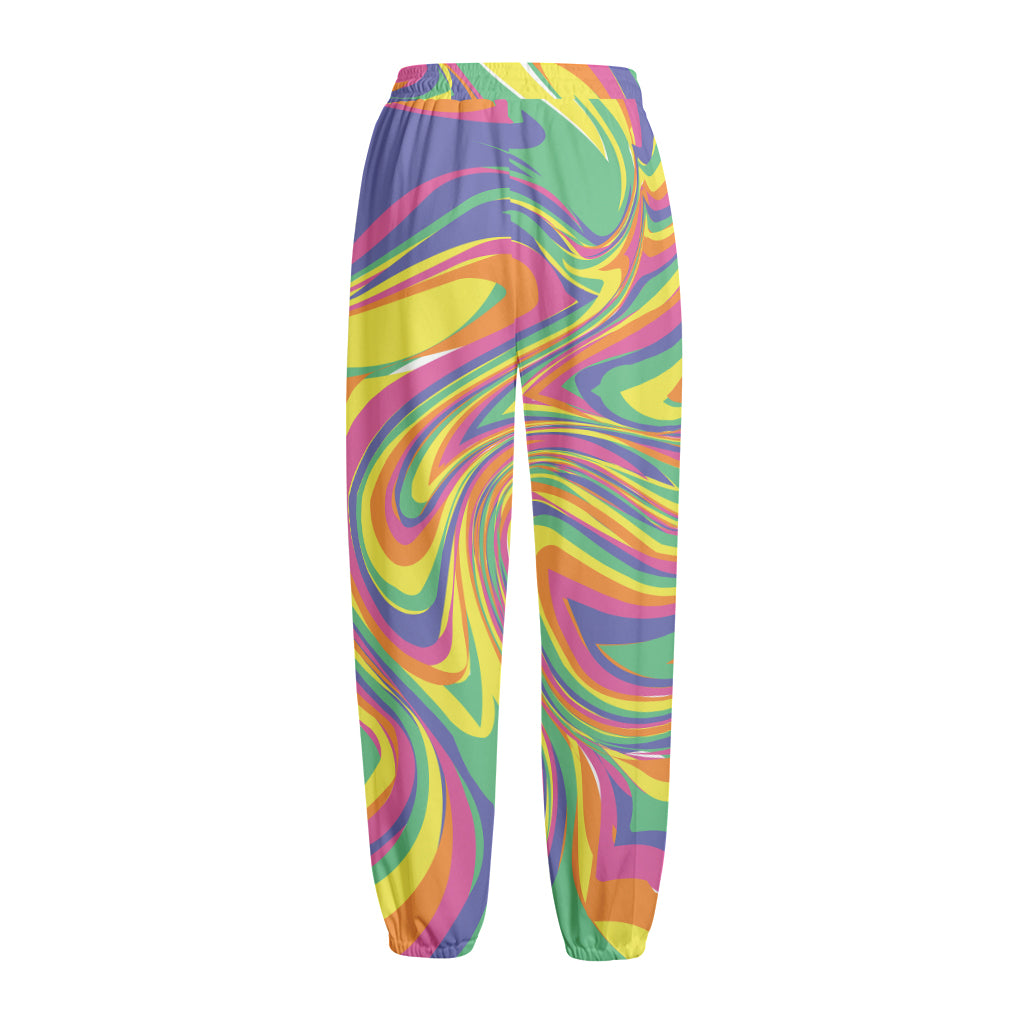 Pastel Rave Print Fleece Lined Knit Pants