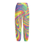 Pastel Rave Print Fleece Lined Knit Pants