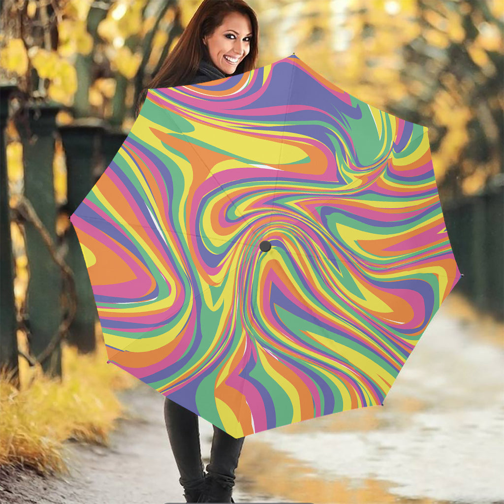 Pastel Rave Print Foldable Umbrella