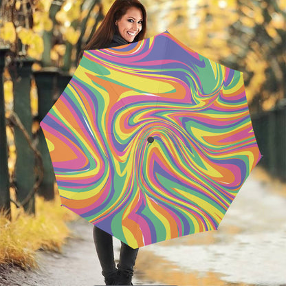 Pastel Rave Print Foldable Umbrella