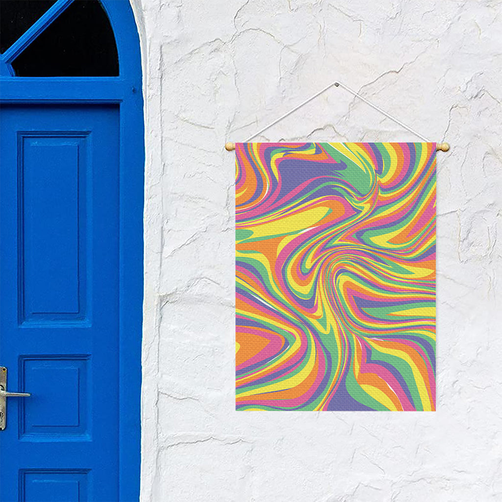 Pastel Rave Print Garden Flag