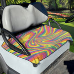 Pastel Rave Print Golf Cart Seat Cover