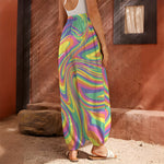 Pastel Rave Print Harem Pants