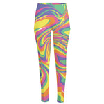 Pastel Rave Print High-Waisted Pocket Leggings