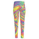 Pastel Rave Print High-Waisted Pocket Leggings