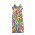 Pastel Rave Print Jersey Midi Cami Dress
