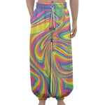 Pastel Rave Print Lantern Pants