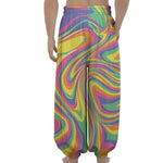Pastel Rave Print Lantern Pants