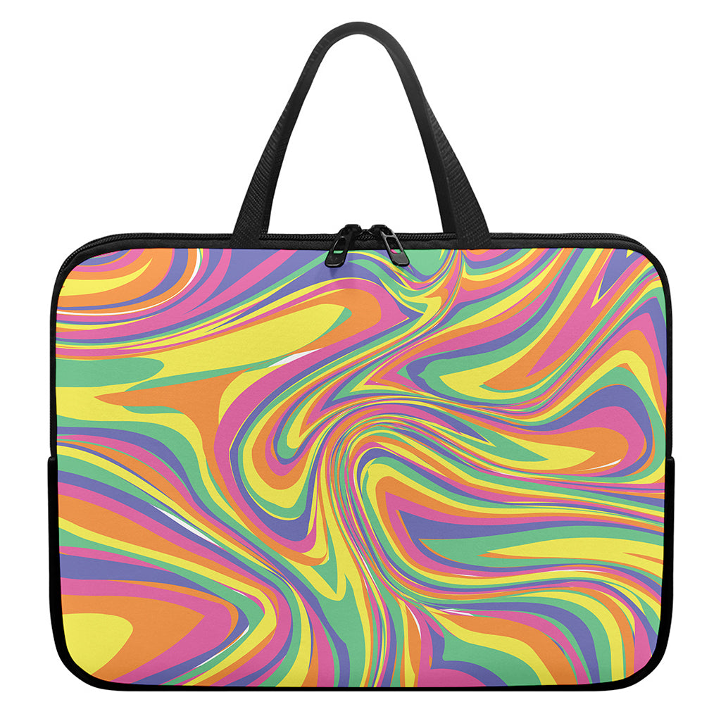 Pastel Rave Print Laptop Sleeve With Handle