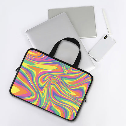Pastel Rave Print Laptop Sleeve With Handle