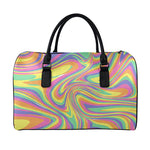 Pastel Rave Print Leather Duffle Bag