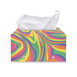 Pastel Rave Print Leather Tissue Box Cover