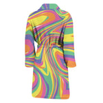 Pastel Rave Print Men's Bathrobe