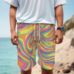 Pastel Rave Print Men's Cargo Shorts