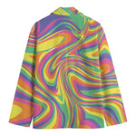 Pastel Rave Print Men's Cotton Blazer