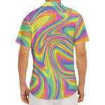 Pastel Rave Print Men's Deep V-Neck Shirt