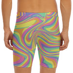 Pastel Rave Print Men's Long Boxer Briefs