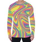 Pastel Rave Print Men's Long Sleeve T-Shirt