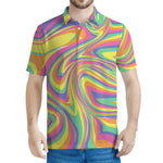 Pastel Rave Print Men's Polo Shirt