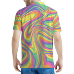 Pastel Rave Print Men's Polo Shirt