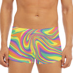 Pastel Rave Print Men's Short Boxer Briefs