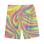 Pastel Rave Print Men's Sports Shorts