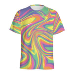 Pastel Rave Print Men's Sports T-Shirt