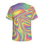 Pastel Rave Print Men's Sports T-Shirt