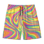 Pastel Rave Print Men's Swim Trunks