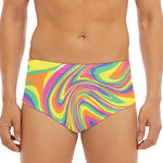 Pastel Rave Print Men's Triangle Swim Briefs