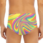 Pastel Rave Print Men's Triangle Swim Briefs