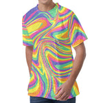 Pastel Rave Print Men's Velvet T-Shirt