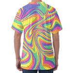 Pastel Rave Print Men's Velvet T-Shirt