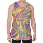 Pastel Rave Print Men's Velvet Tank Top